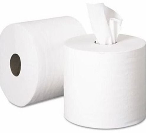 Rolls of industrial paper towels