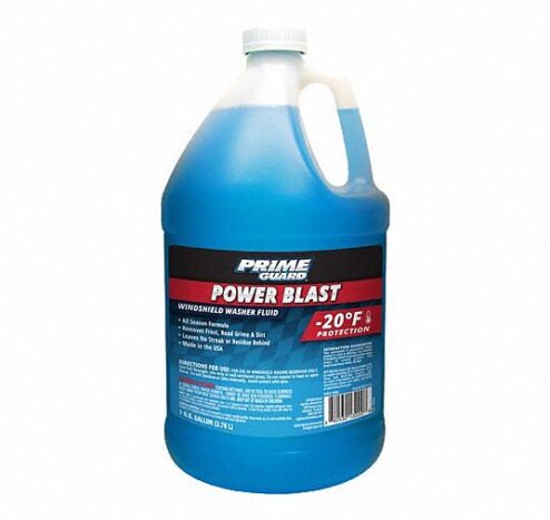Jug of Prime Guard Power Blast windshield washer fluid