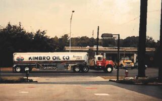 Vintage photo of a Kimbro Oil Co. tanker truck