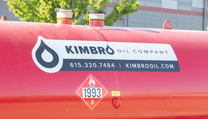 Red Kimbro Oil Company fuel tank